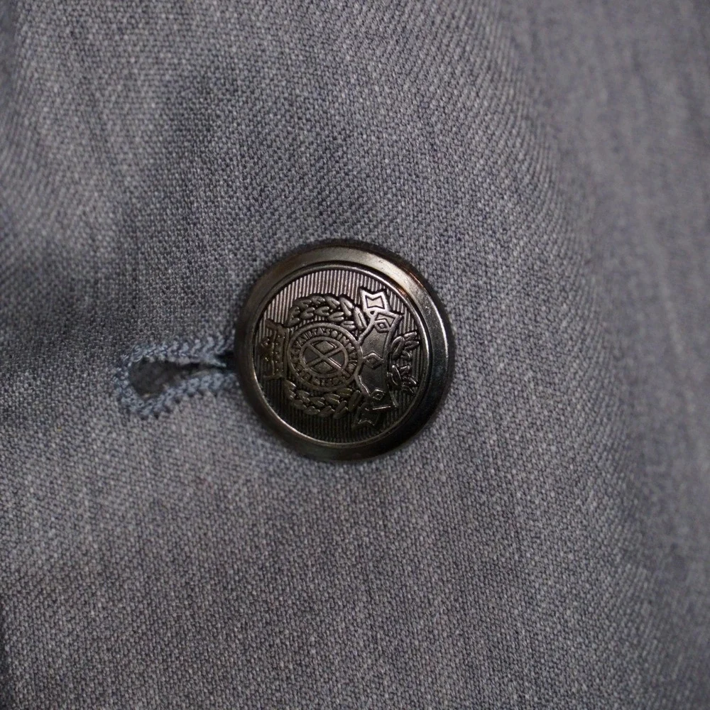 Paul Fredrick Blazer Mens 52L Grey Wool Professional Classic Fit